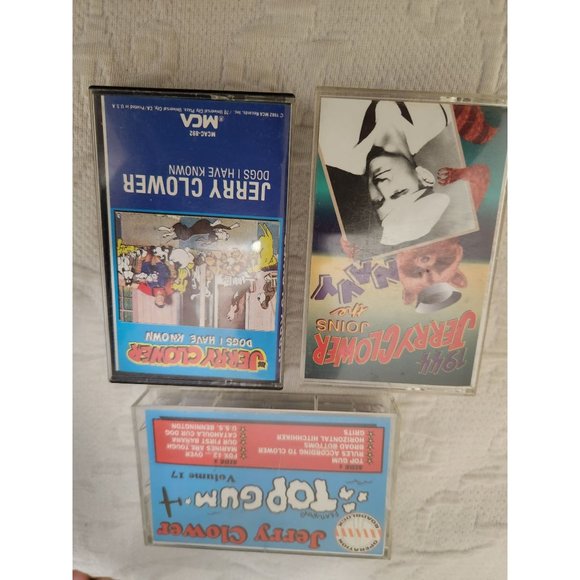 Jerry Clower Lot of 3 Cassette Tapes. Joins the Navy. Dogs I Have Known. Top Gum - Picture 1 of 6